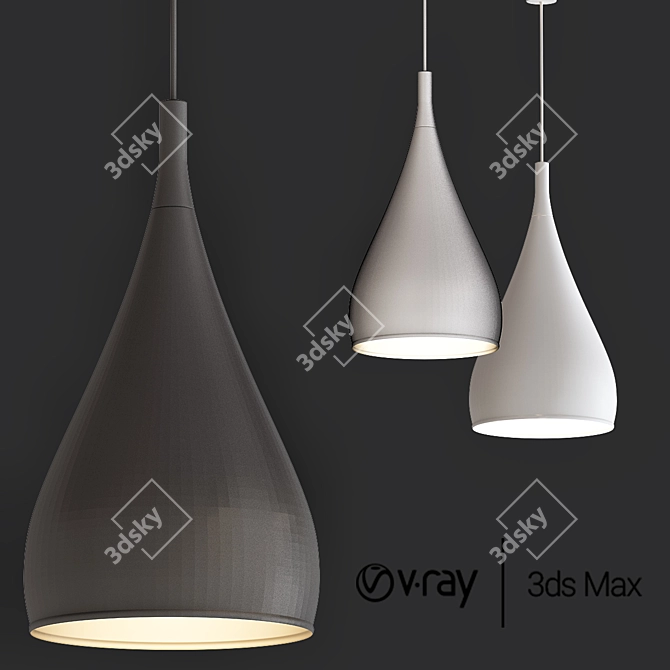 Artpad Modern Nordic Iron Pendant Lights 3D model image 1