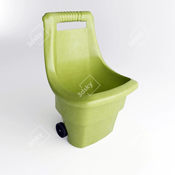 Versatile Plastic Garden Trolley 3D model image 2