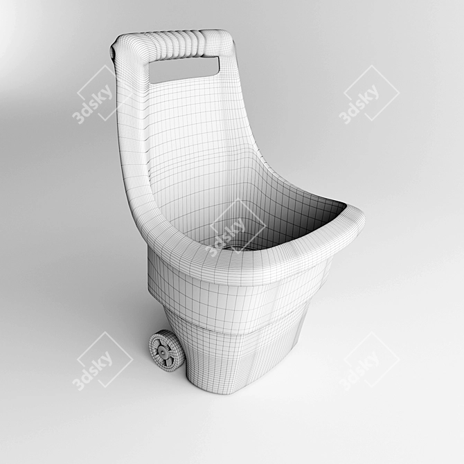 Versatile Plastic Garden Trolley 3D model image 3