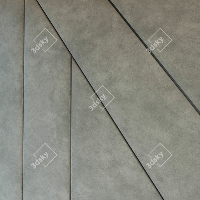 Metallic Molding Soft Panel 3D model image 2