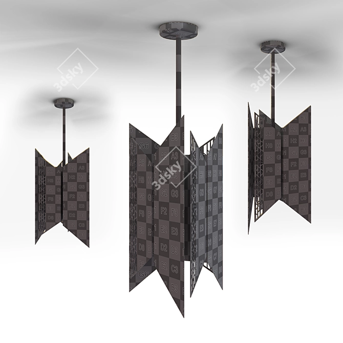 Elegant Hera Pendant Light 3D model image 3