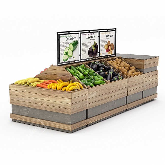 Vegetable Harvest Table 3D model image 1