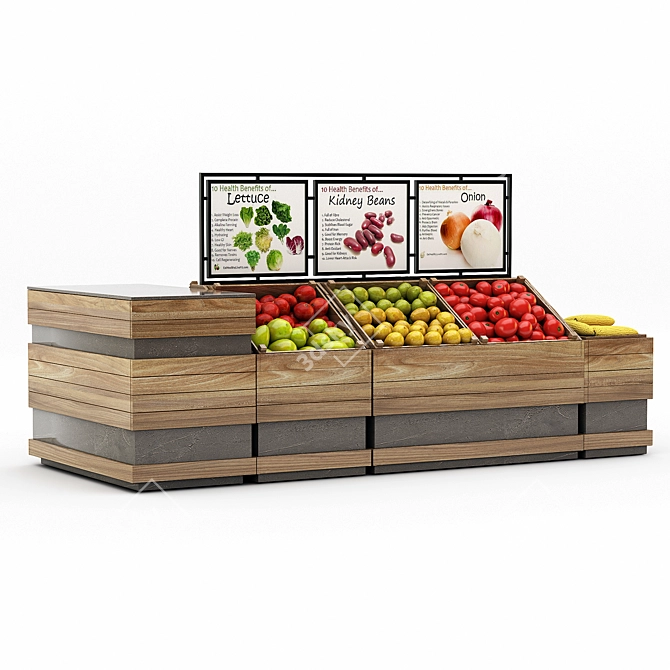 Vegetable Harvest Table 3D model image 2