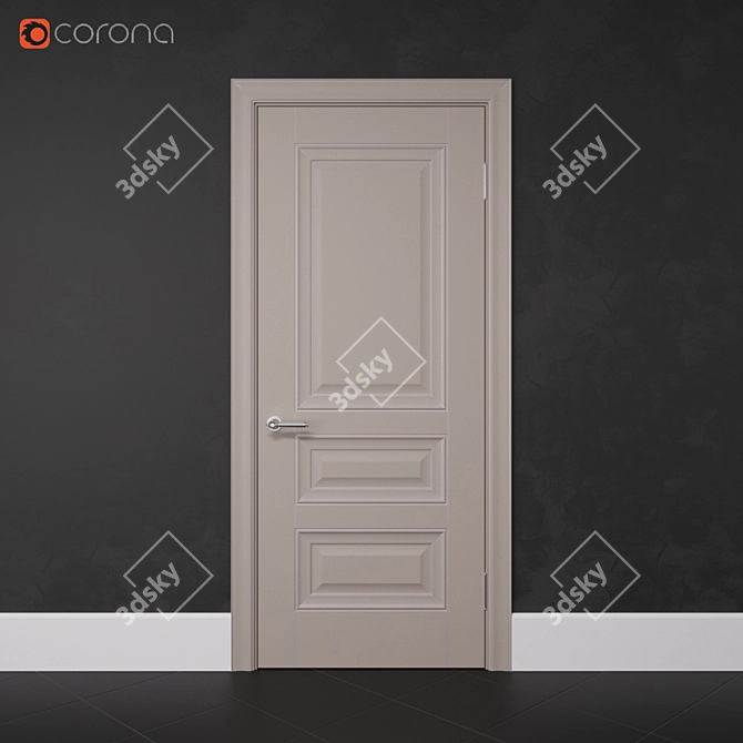 Modern Status Interior Door 3D model image 1