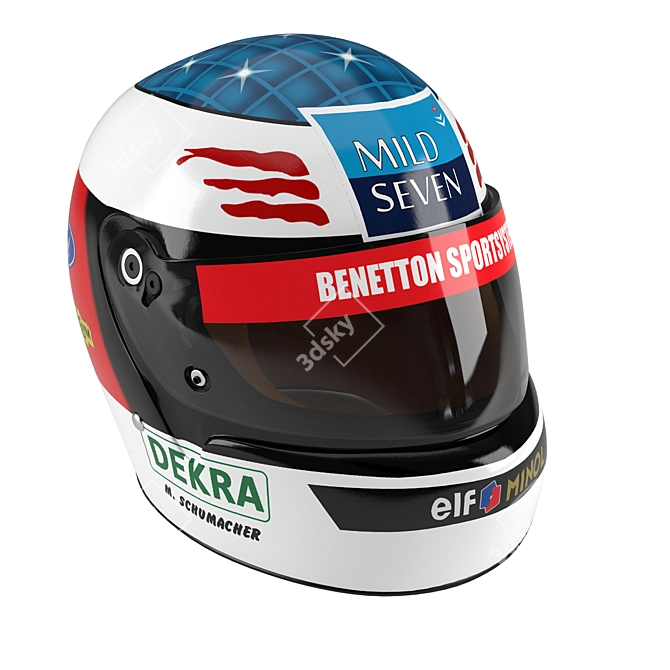  iconic Helmet Michael Schumacher 3D model image 1