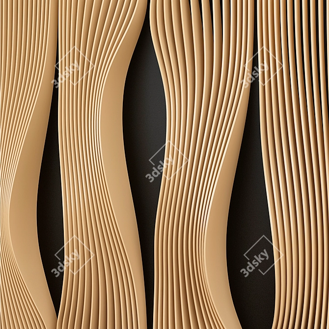 Elegant Parametric Wall Decor 3D model image 2