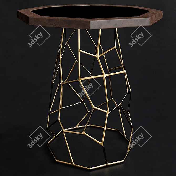 Modern Gaudi Side Table 3D model image 1