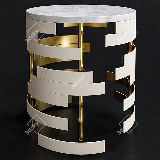 Elegant KOREA Side Table 3D model image 1