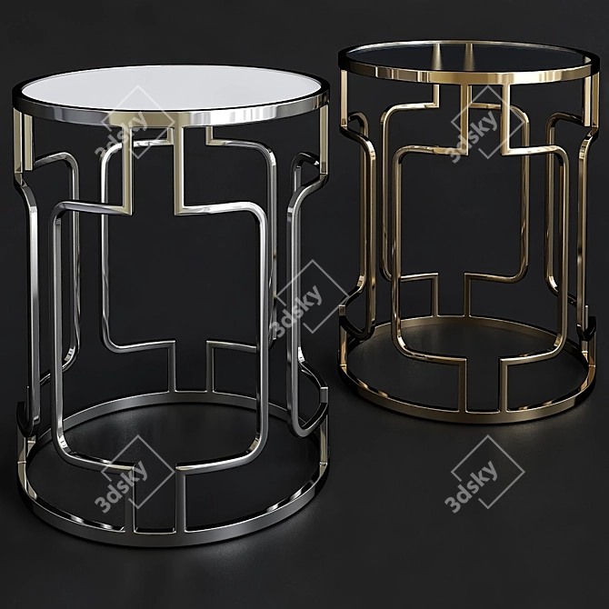 Smooth Ring Side Table 3D model image 1