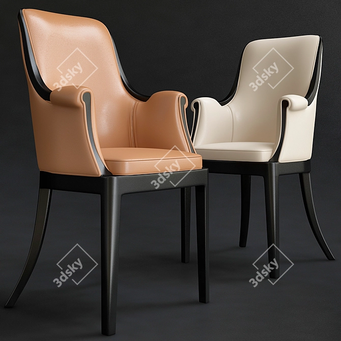 Exquisite Italian President Chair 3D model image 1