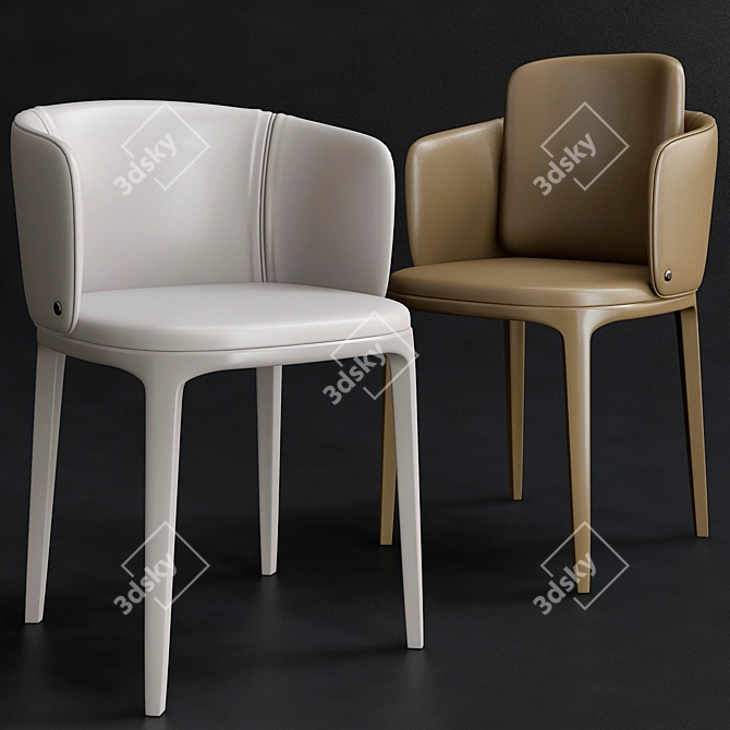 Elegant Busnelli MANDA Sofa 3D model image 1