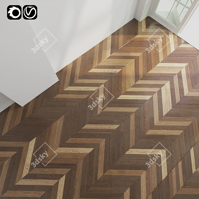 Textures Pack: High-Quality Wood Flooring 3D model image 2