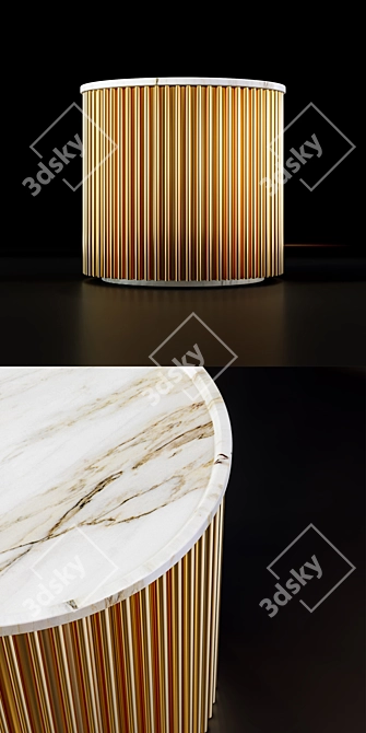 Modern Minimalist Side Table 3D model image 2