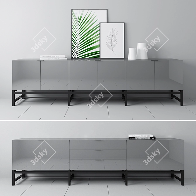 Harvey Gorizontal Sideboard: Timeless Design & Sleek Style 3D model image 1