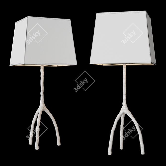 Minimalist Trepièd Table Lamp 3D model image 2