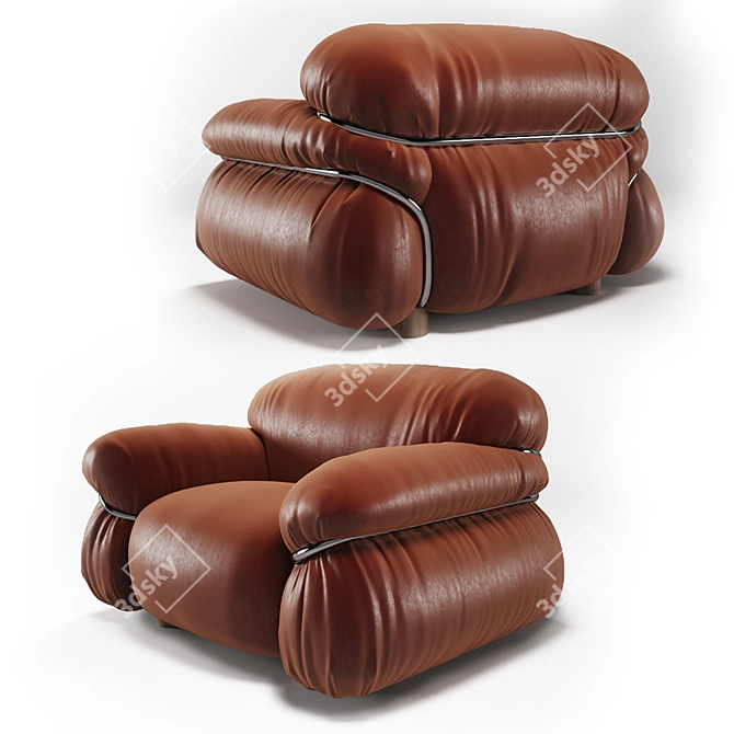 Sleek and Stylish Chair: Tacchini SESANN 3D model image 1