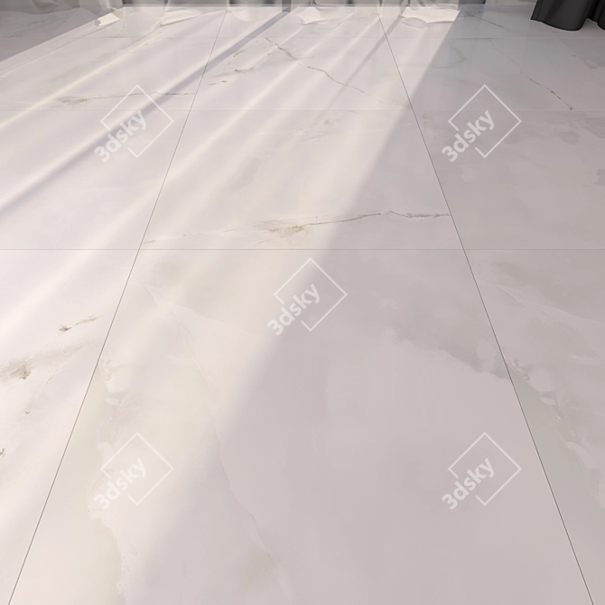 Elegant Marble Floor Tiles 3D model image 1