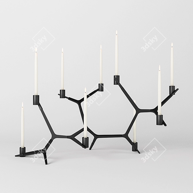 Agnes Candelabra Table - Exquisite Elegance 3D model image 1