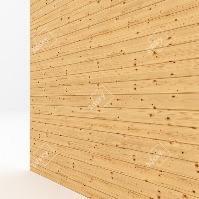 Pine Timber Imitation Board 3D model image 3