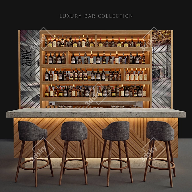 Luxury Loft Bar Collection 3D model image 1