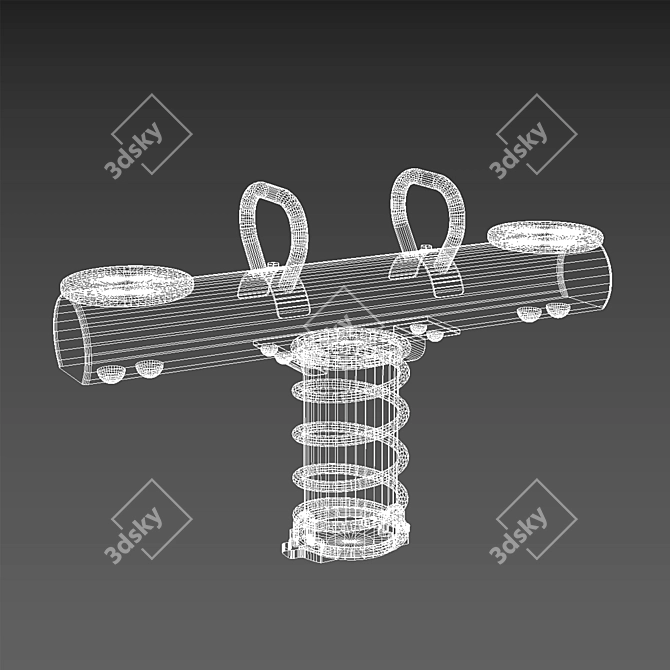 KOMPAN Double Spring Swing 3D model image 2