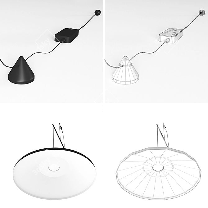 Vibia North: Contemporary Floor & Suspended Light 3D model image 3