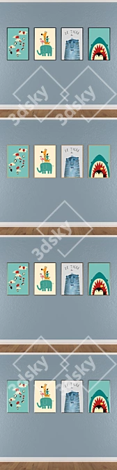 Versatile Wall Painting Set 3D model image 3