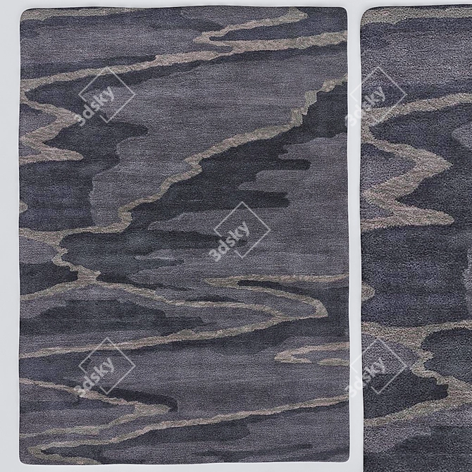 Coastal Charm Gray Rug 3D model image 1