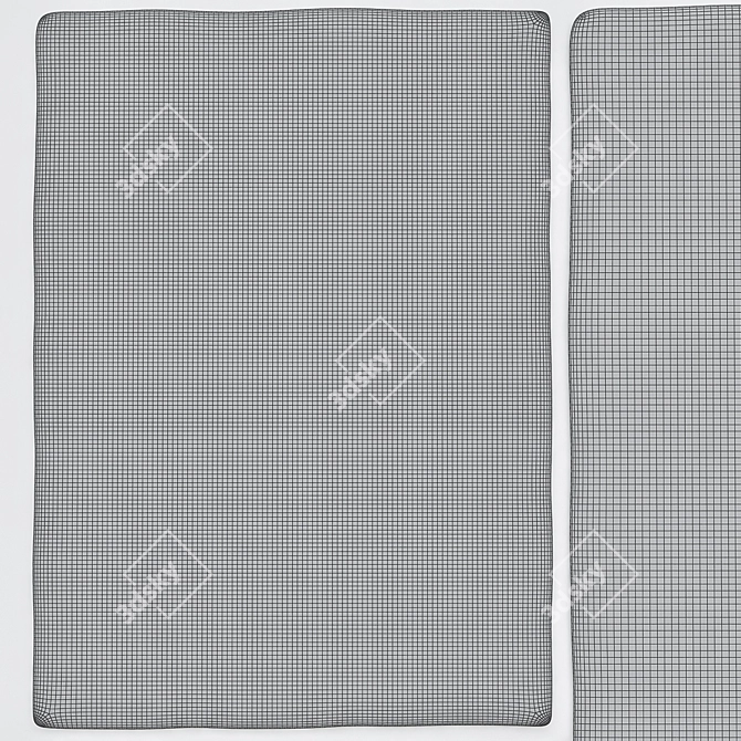 Coastal Charm Gray Rug 3D model image 2