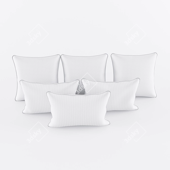 Luxurious Eichholtz Pillows: Chevron, Dudley, Ozbek - 400x600 3D model image 2