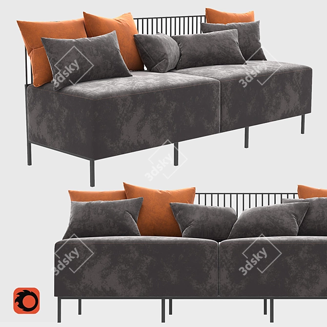 Modular Corner Sofa - Comfortable and Stylish 3D model image 1