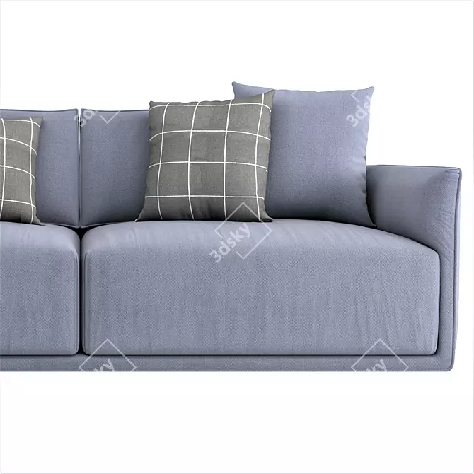 Modern ECE Sofa with Matching Table 3D model image 2