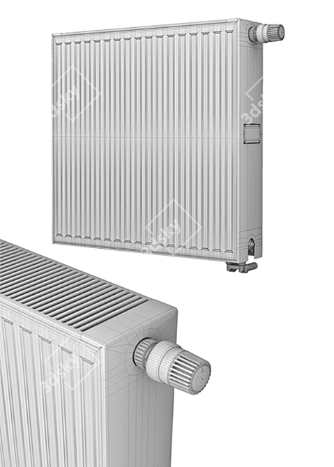 Efficient Steel Panel Radiator - Kermi Therm-x2 Profil L-80 3D model image 2