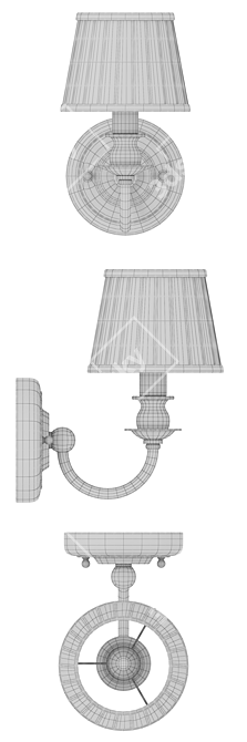 Elegant Newport 3101/B Wall Sconce 3D model image 3