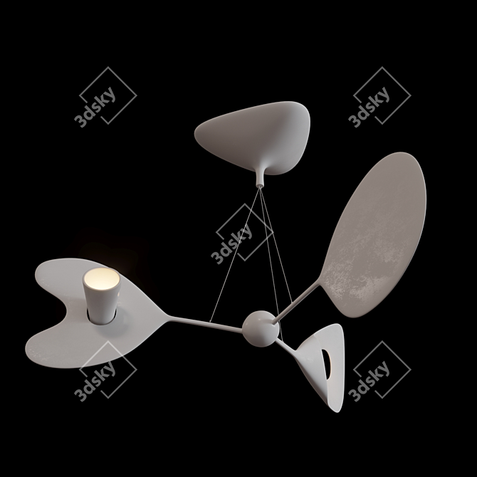 Bird Sculptural Chandelier by Alexandre Loge 3D model image 2