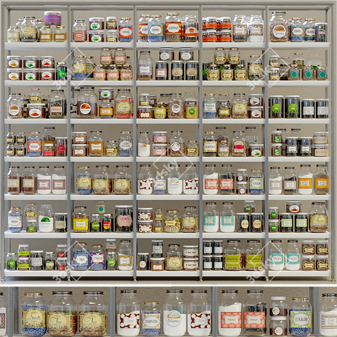 Versatile Spice Shelf: Organize and Display Your Groceries & Sauces 3D model image 1