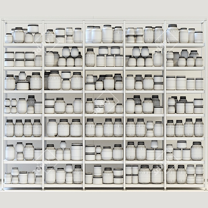 Versatile Spice Shelf: Organize and Display Your Groceries & Sauces 3D model image 2