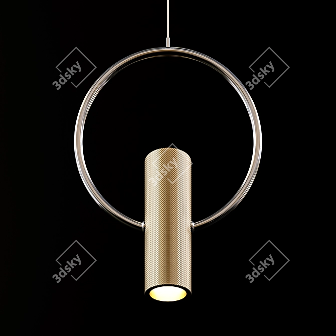 Modern Copper Pendant Lamp 3D model image 1