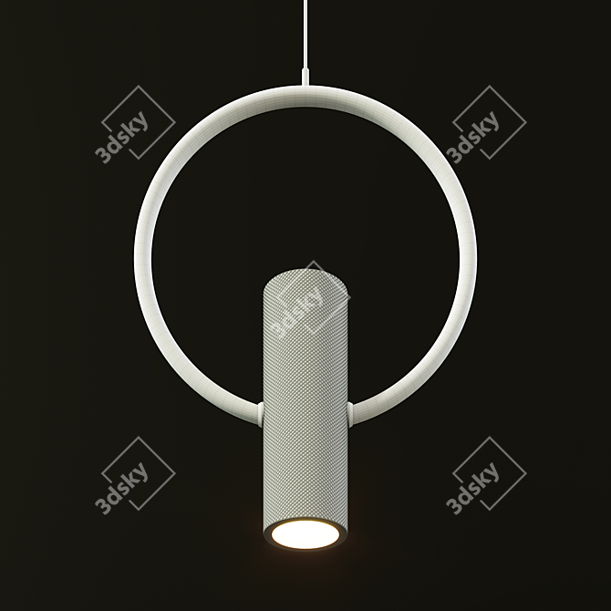 Modern Copper Pendant Lamp 3D model image 3