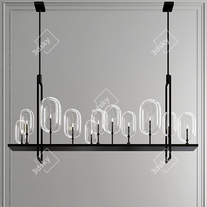 Candlelight Elegance Chandelier 3D model image 1