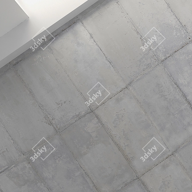 Seamless Concrete Ceiling Texture 3D model image 2