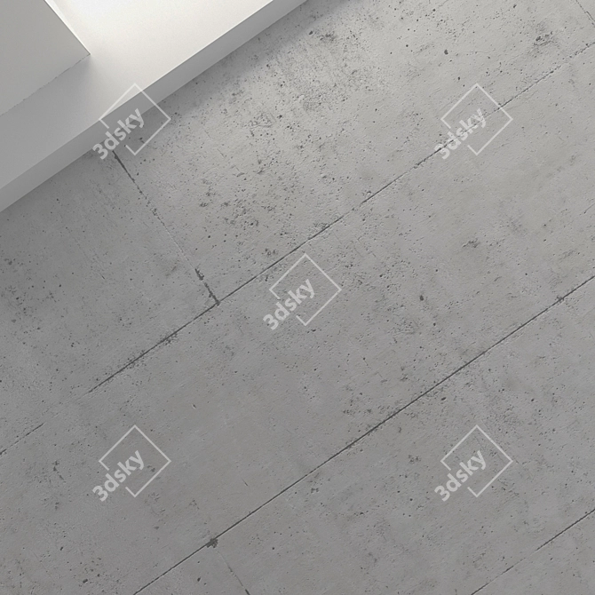 Seamless Concrete Ceiling Texture 3D model image 2