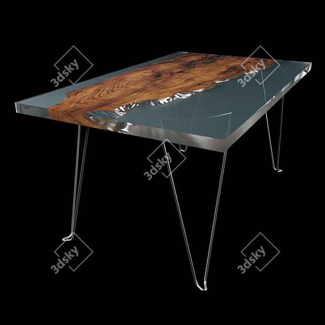 Epoxy Resin Slab Table 3D model image 1