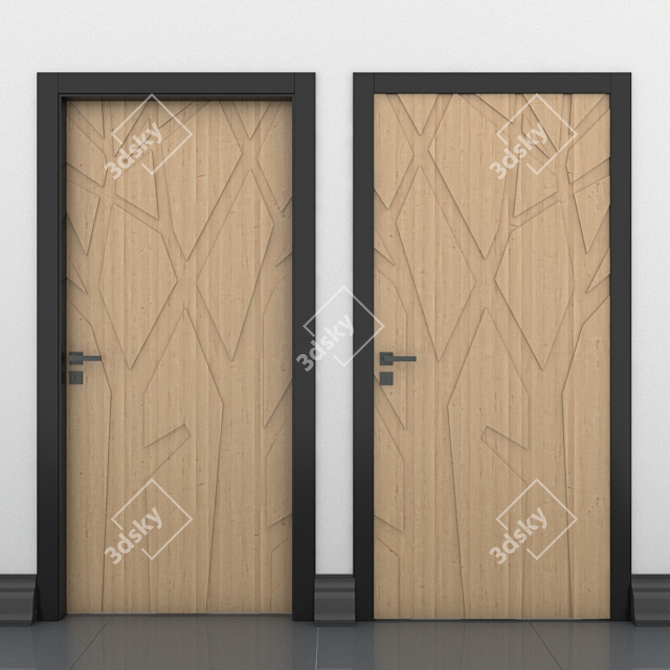 Modern Vray Door Model - 3D Render 3D model image 1