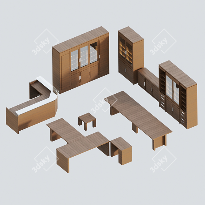 ErgoOffice: Modern Office Furniture 3D model image 2