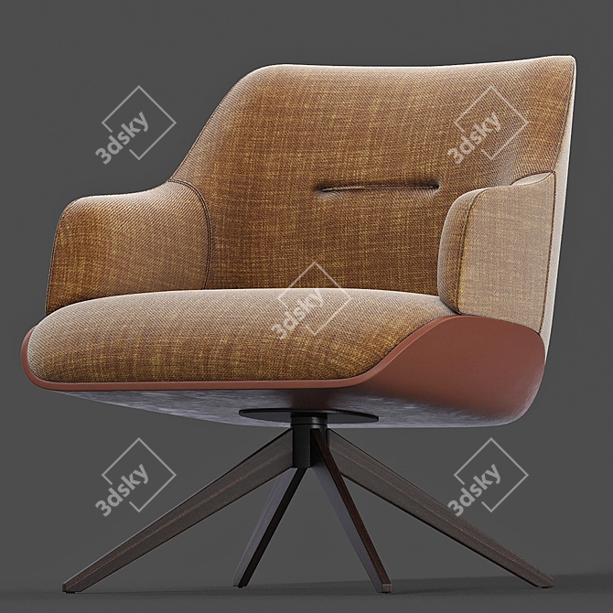 Elegant Molteni&C Kensington Armchair 3D model image 1