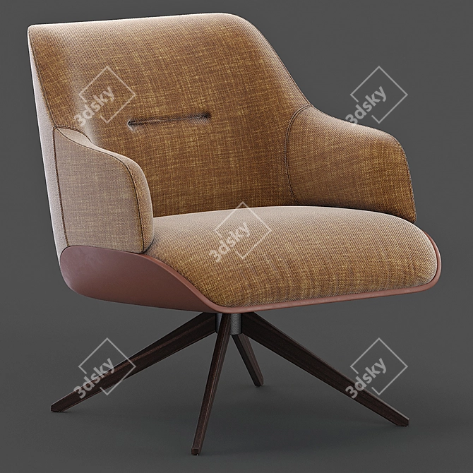 Elegant Molteni&C Kensington Armchair 3D model image 2