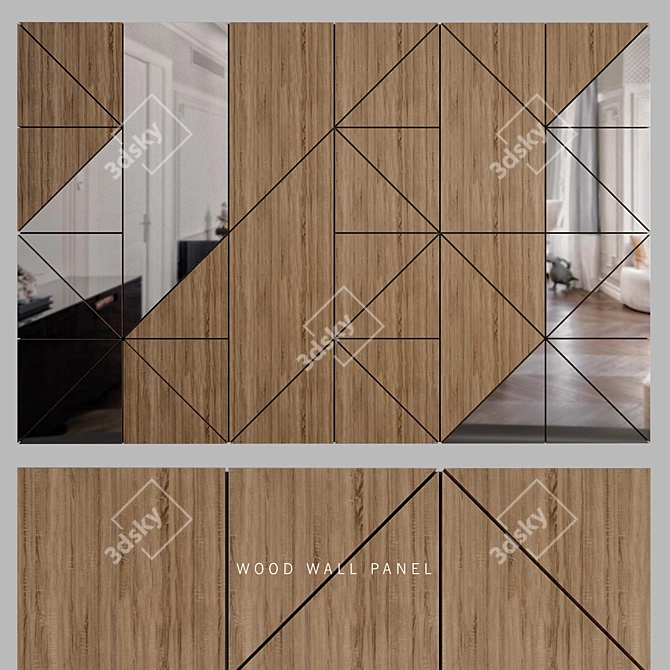 3D Wall Panel Design 3D model image 1