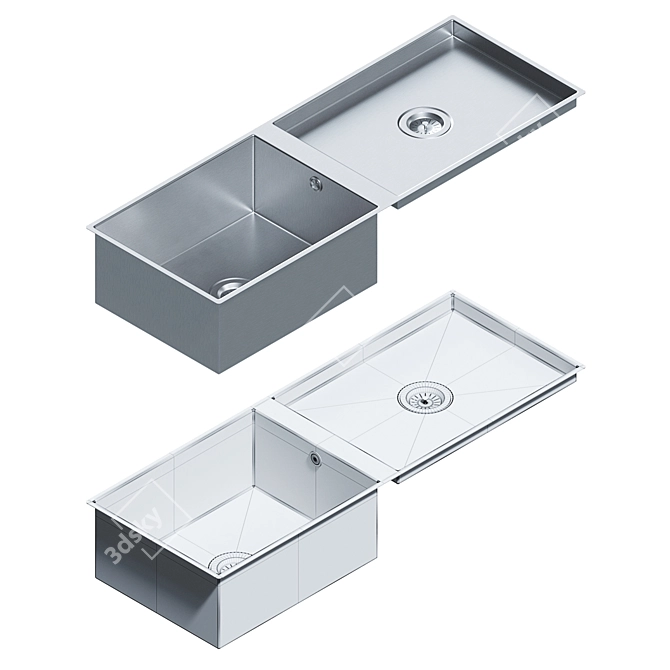 Dornbracht Stainless Steel Sinks- Versatile Set 3D model image 2