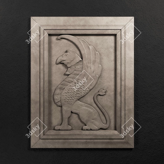 Gryphon_Unleashed: Mythical Creature with Mighty Wings 3D model image 1